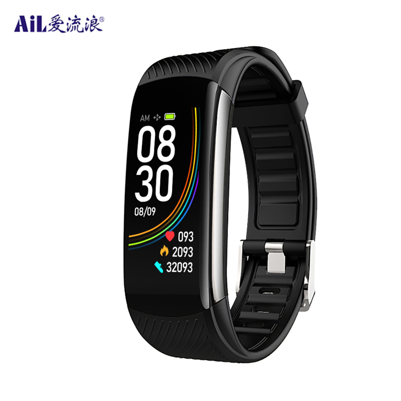 AiL C6t Smart Watch Temperature Measuring Smart Bracelet Sleep Heart Rate Blood Pressure Blood Oxyge