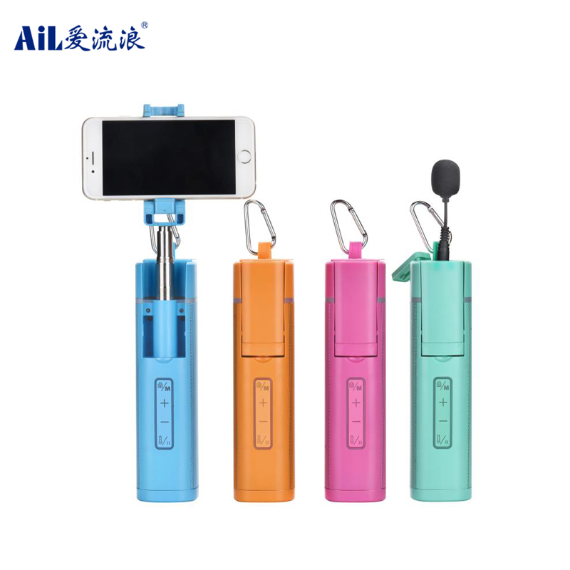 Outdoor Gadget Professional Wireless Speaker Bluetooth Audio Speaker with Selfie Stick