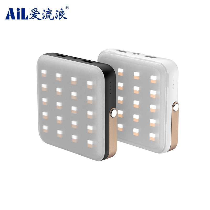 D100 Metal Stents Power Bank with LED Lighting