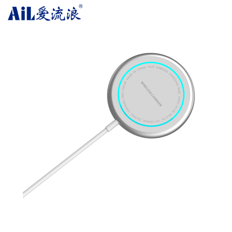 Power 15W Magnetic Wireless Charger for phone for Mag-Safe quick wireless charger with LED