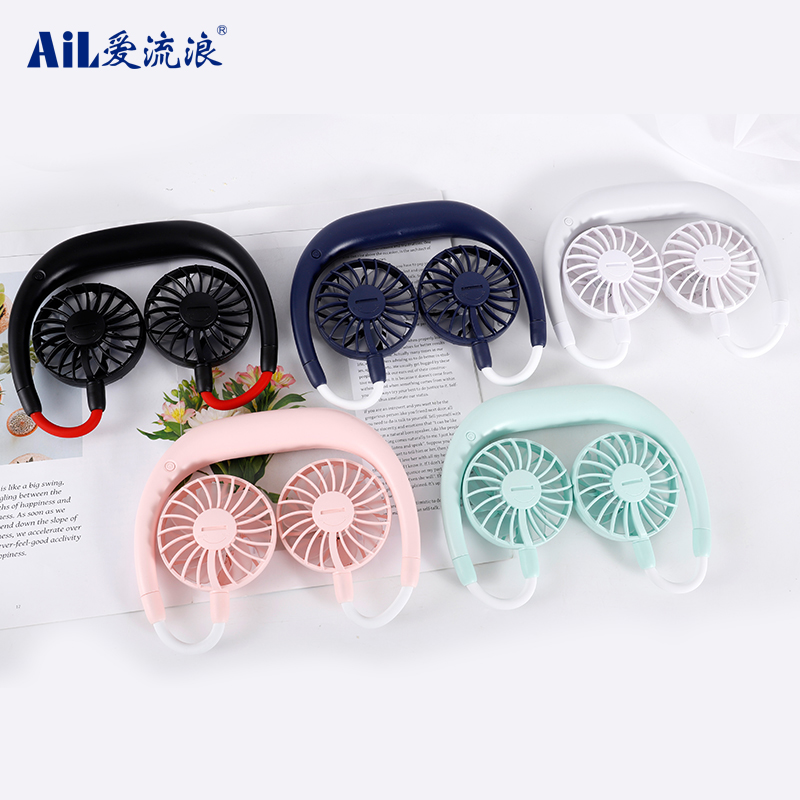 F5 Fashion Hand-free Neck Fan Usb Fan Sport Mini Portable Neckband Fan