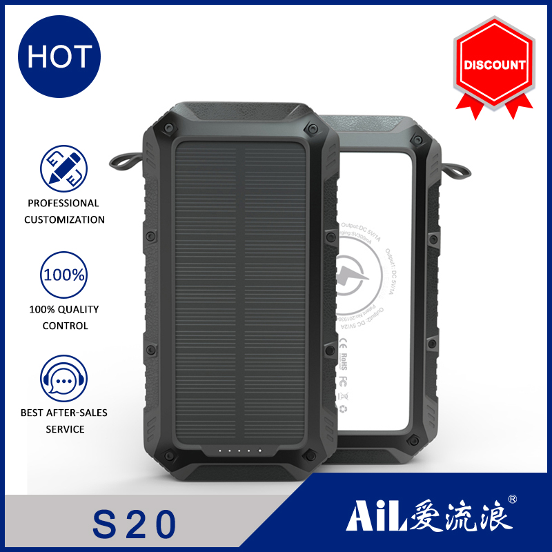 S20 20000mah Power Bank with Led Light