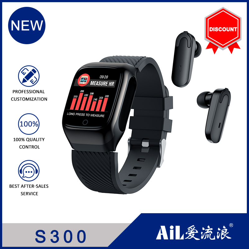 S300 2 in 1 Sport Smart Watch TWS earphone smart watchband